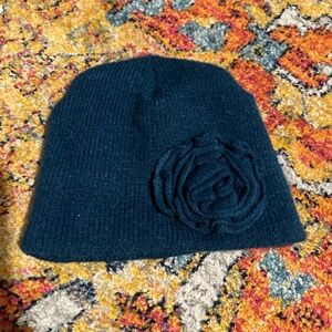Winter hat with flower